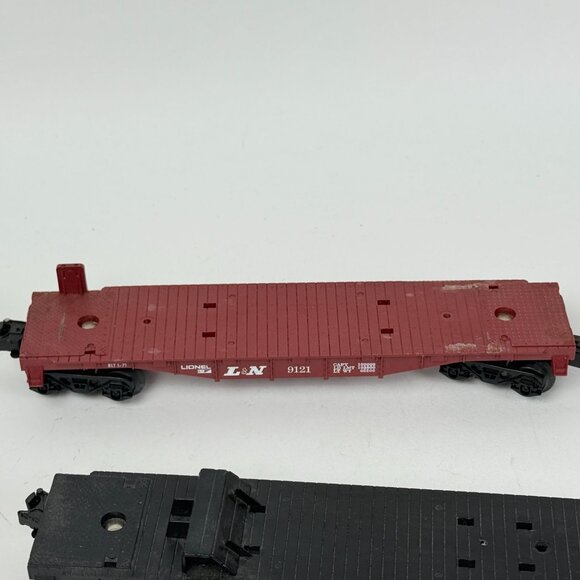Lionel Vintage O-O27 Gauge Flat Cars Lot of 3 Missing Pieces L&N UP ATSF - Picture 2 of 8